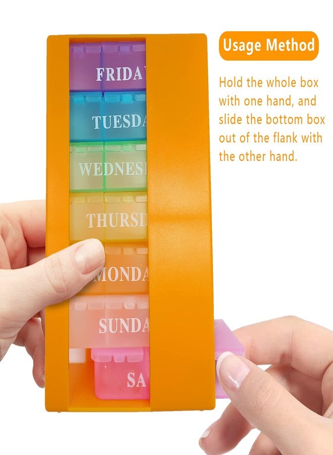 INVODA Pill Box 3 Times a Day Daily Pocket Pill Container Portable Travel Weekly Pill Organizer Stackable Pill Case for Vitamin, Fish Oils, Medication, Supplement - Image 3
